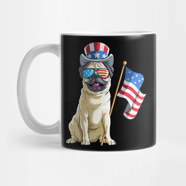 Pug 4th of July Funny Gift by crowominousnigerian 